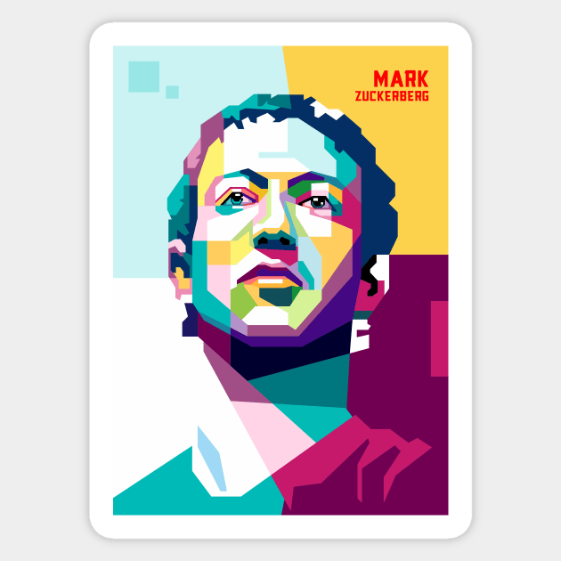 mark zuckerberg pop art Sticker by rafand23